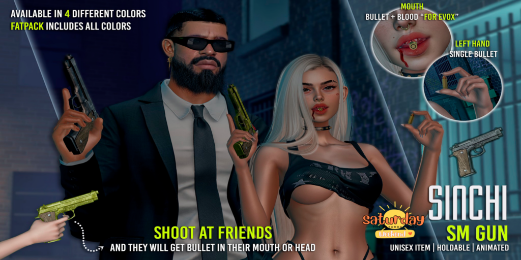SM Gun Holdable &amp; Accessories - EvoX	&lt;a href=&quot;http://maps.secondlife.com/secondlife/Kuala/59/175/1450&quot; target=&quot;_blank&quot;&gt;Teleport&lt;/a&gt;