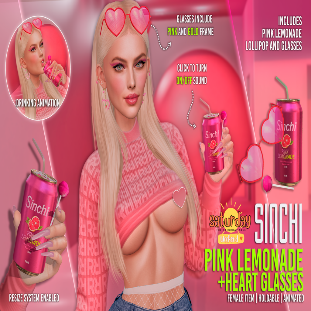 Pink Lemonade Holdable Accessory with Heart Glasses	&lt;a href=&quot;http://maps.secondlife.com/secondlife/Kuala/51/179/1450&quot; target=&quot;_blank&quot;&gt;Teleport&lt;/a&gt;