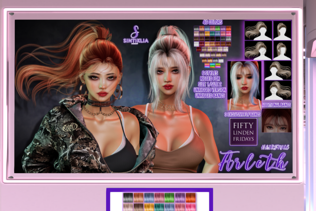 Arleth Hair	&lt;a href=&quot;http://maps.secondlife.com/secondlife/Sintiklia/154/82/67&quot; target=&quot;_blank&quot;&gt;Teleport&lt;/a&gt;