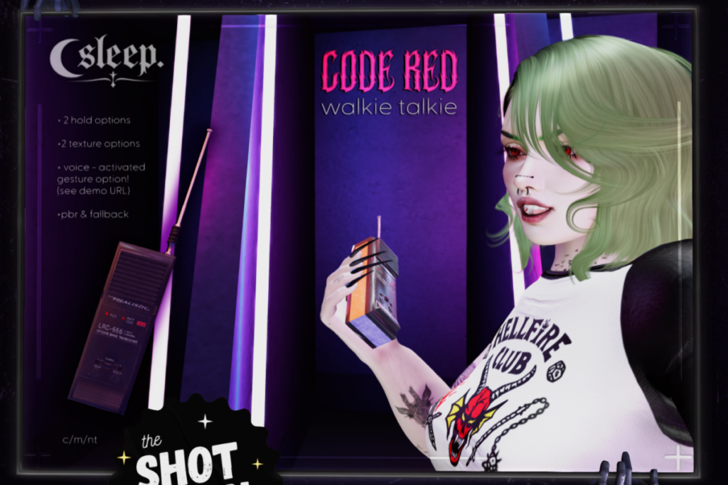 Code Red Walkie Talkie Holdable, L$150