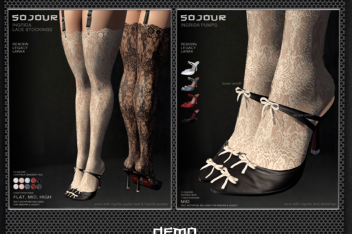 Ingrida Lace Stockings &amp; Pumps - Legacy/MaitreyaX/Reborn, L$230-L$249 each/L$999 each FP