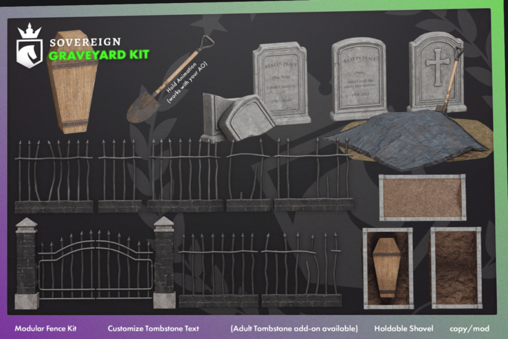 Graveyard Fence Kit, L$549-L$850 each