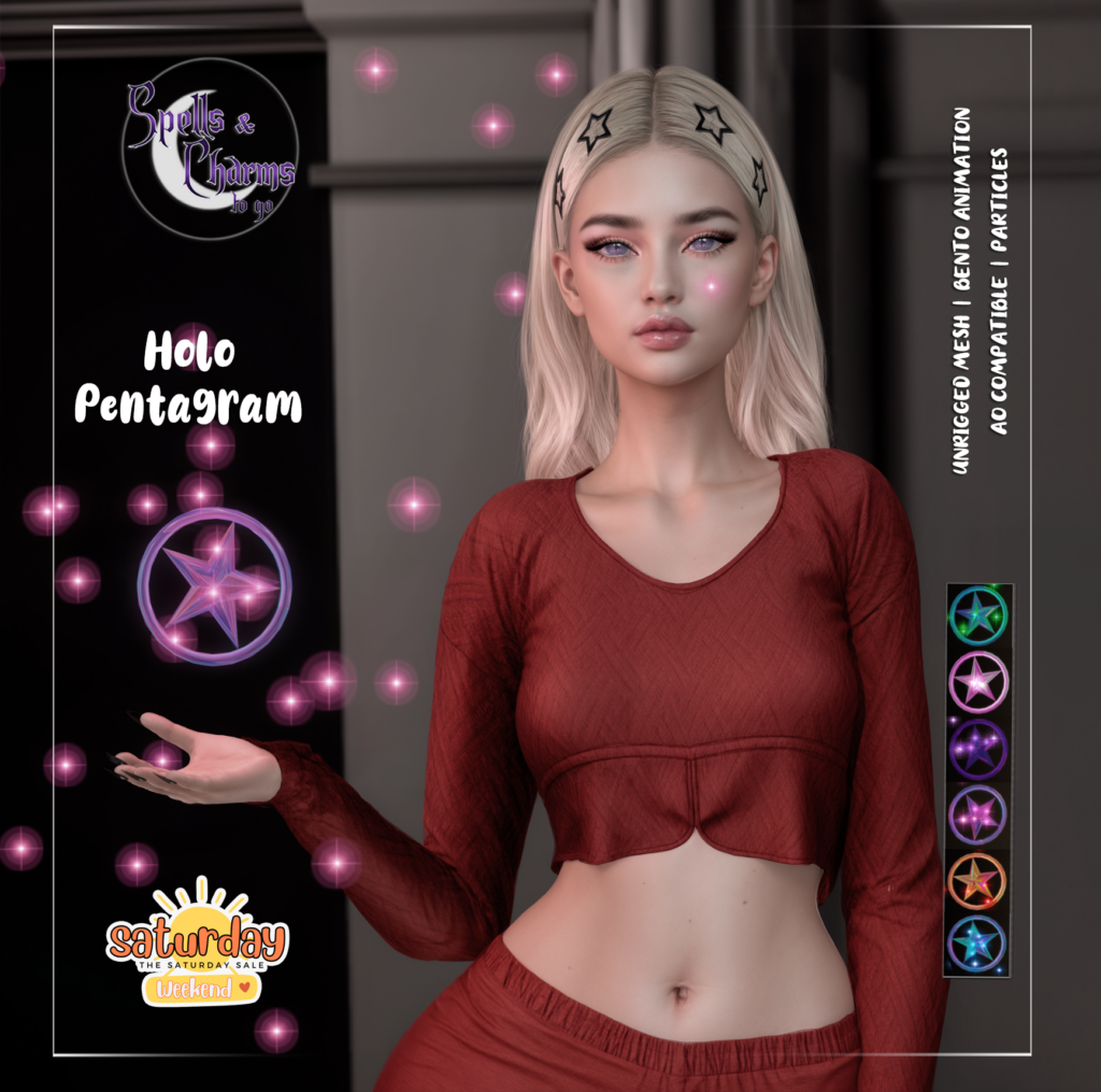 Holo Pentagram Holdable	&lt;a href=&quot;http://maps.secondlife.com/secondlife/Starfall/49/26/2501&quot; target=&quot;_blank&quot;&gt;Teleport&lt;/a&gt;