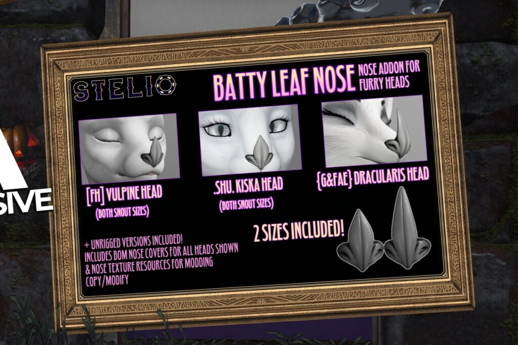 Batty Leaf Nose - FH Vulpine/G&amp;Fae Dracularis/Shu Kiska, L$199