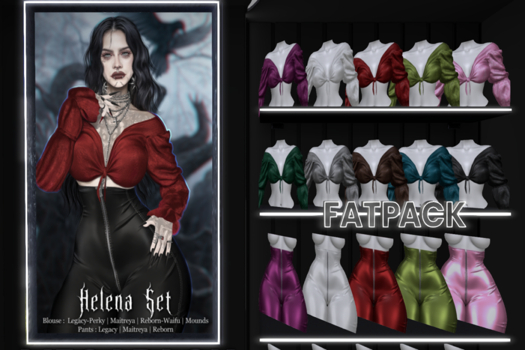 Helena Blouse and Pants - Legacy/Maitreya/Reborn/+mods, L$300 each/L$2500-L$2999 each FP/L$5200 MP