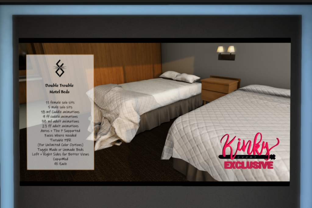 Double Trouble Motel Beds, L$2200