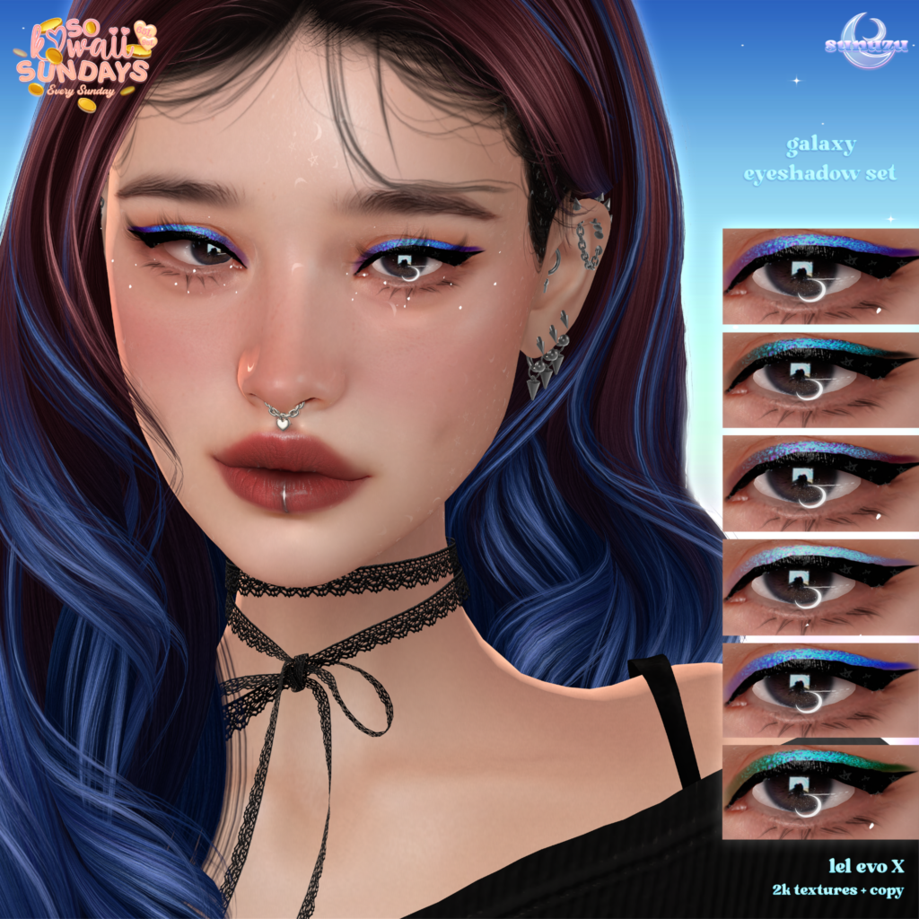 Galaxy Eyeshadow Set - EvoX	&lt;a href=&quot;http://maps.secondlife.com/secondlife/Eagle%20District/190/217/2137&quot; target=&quot;_blank&quot;&gt;Teleport&lt;/a&gt;