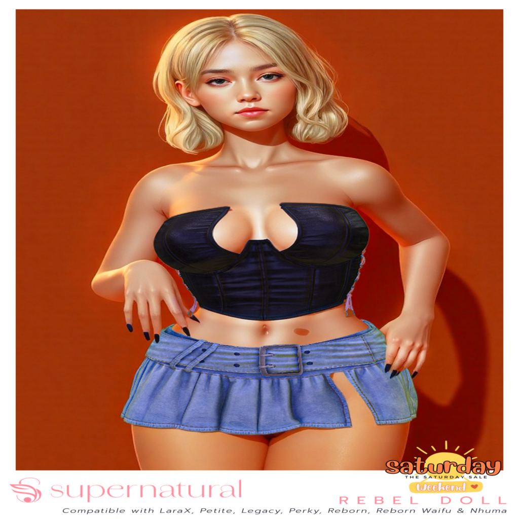 Rebel Doll Skirt &amp; Top - Legacy/MaitreyaX/Nhumana/Reborn/+mods	&lt;a href=&quot;http://maps.secondlife.com/secondlife/Supernatural/128/154/458&quot; target=&quot;_blank&quot;&gt;Teleport&lt;/a&gt;