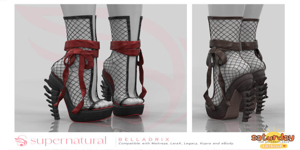 Belladrix Heels - Inithium/Legacy/Maitreya/Reborn/+mods	&lt;a href=&quot;https://maps.secondlife.com/secondlife/Supernatural/128/154/458&quot; target=&quot;_blank&quot;&gt;Teleport&lt;/a&gt;