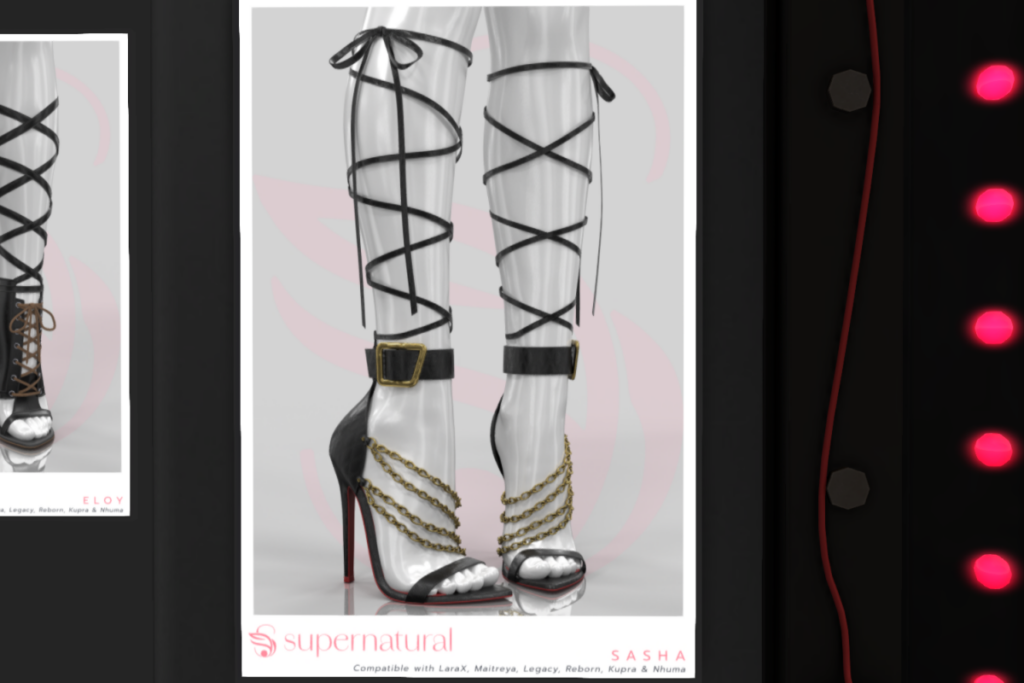 Sasha Heels - Inithium/Legacy/Maitreya/Nhumana/Reborn/+mods, L$288 each/L$1288 FP