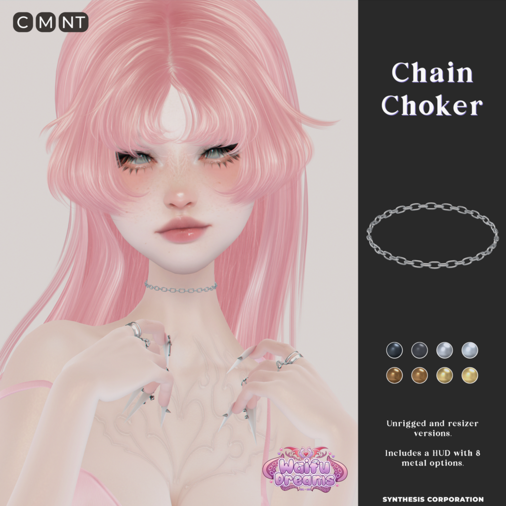 Chain Choker Accessory	&lt;a href=&quot;https://maps.secondlife.com/secondlife/Maison%20Holdings/249/112/801&quot; target=&quot;_blank&quot;&gt;Teleport&lt;/a&gt;