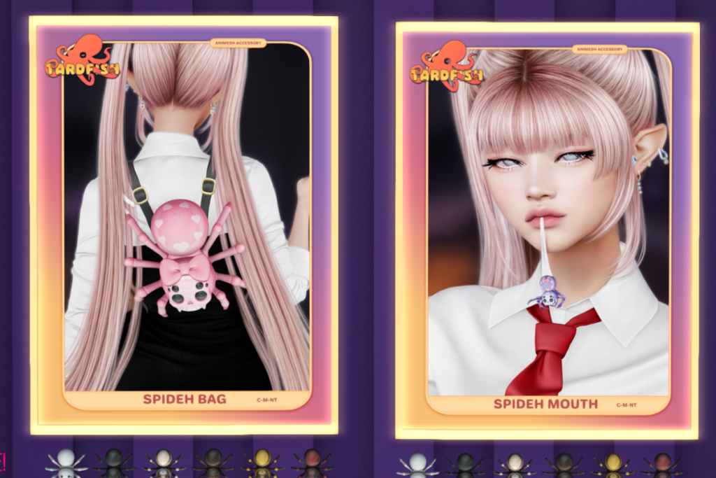 Spideh Bag, L$249 each | Spideh Mouth, L$249 each