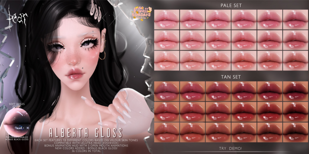 Alberta Gloss - Evo/EvoX	&lt;a href=&quot;http://maps.secondlife.com/secondlife/Hashira/150/190/3&quot; target=&quot;_blank&quot;&gt;Teleport&lt;/a&gt;