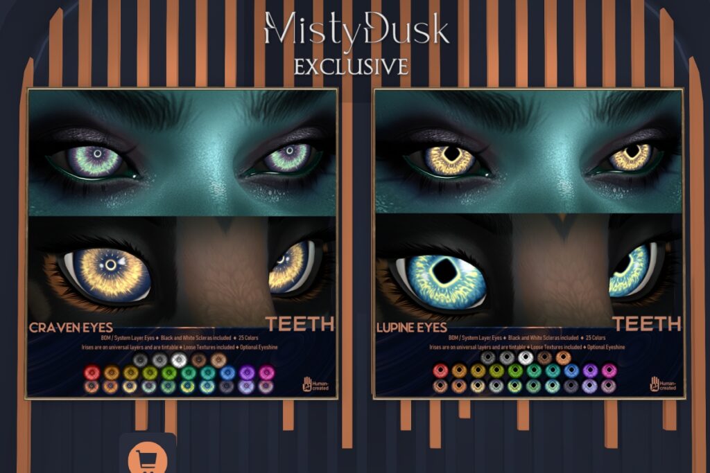 Craven Eyes &amp; Lupine Eyes - BOM, L$350 each
