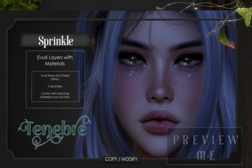 Sprinkle Nose &amp; Cheek Glitters - EvoX, L$299