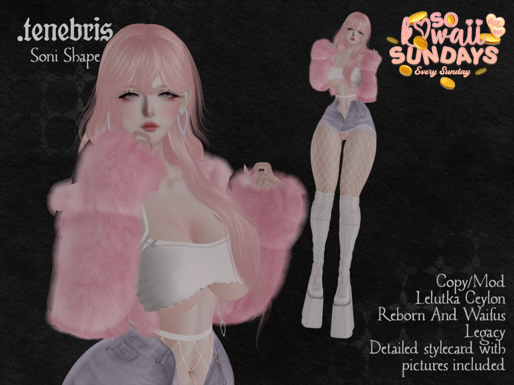 Soni Shape - EvoX Ceylon/Legacy/Reborn/+mods	&lt;a href=&quot;http://maps.secondlife.com/secondlife/Graveyard/35/206/3002&quot; target=&quot;_blank&quot;&gt;Teleport&lt;/a&gt;