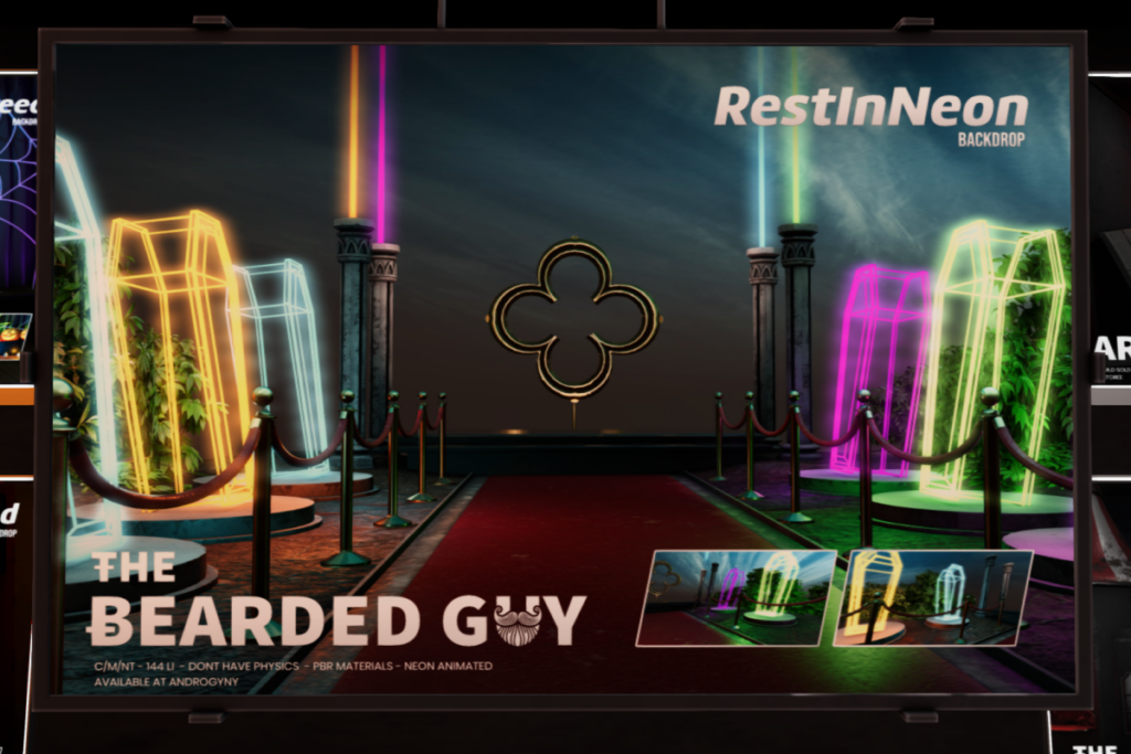 Rest in Neon Backdrop, L$299