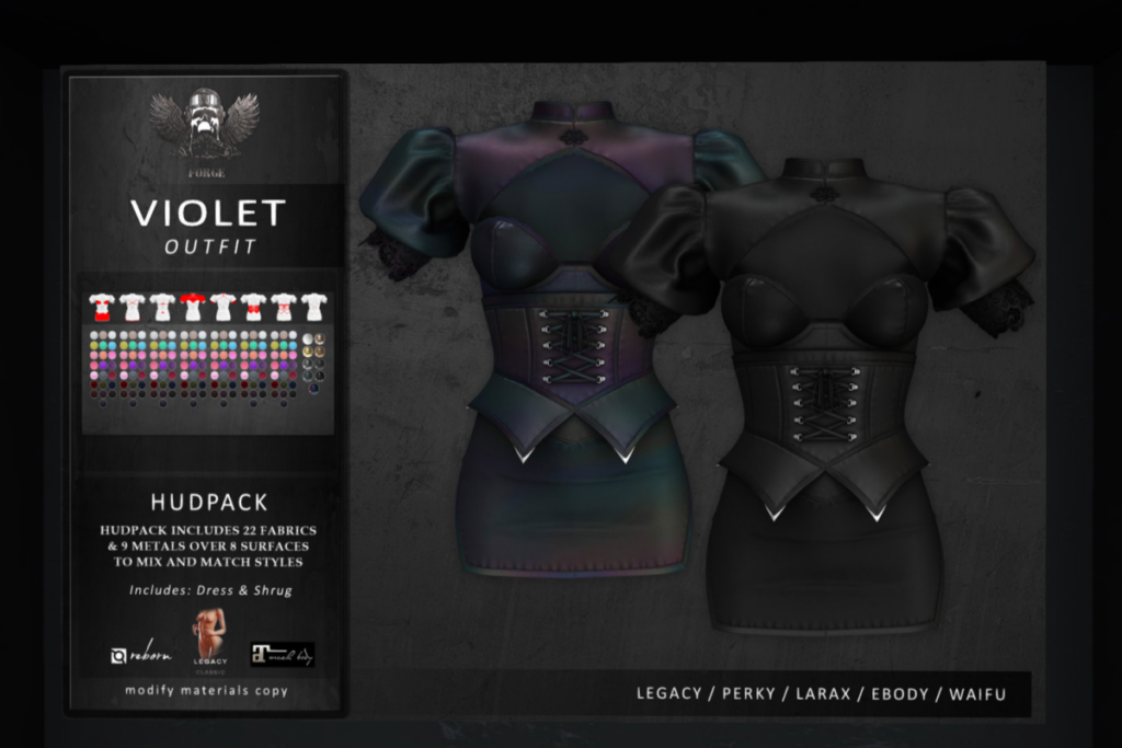 Violet Outfit - Legacy/MaitreyaX/Reborn/+mods, L$399 each/L$1699 FP
