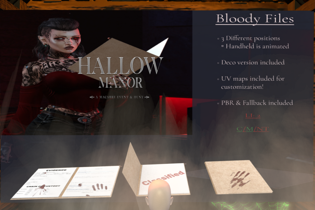 Bloody Files Holdable Accessory, L$150