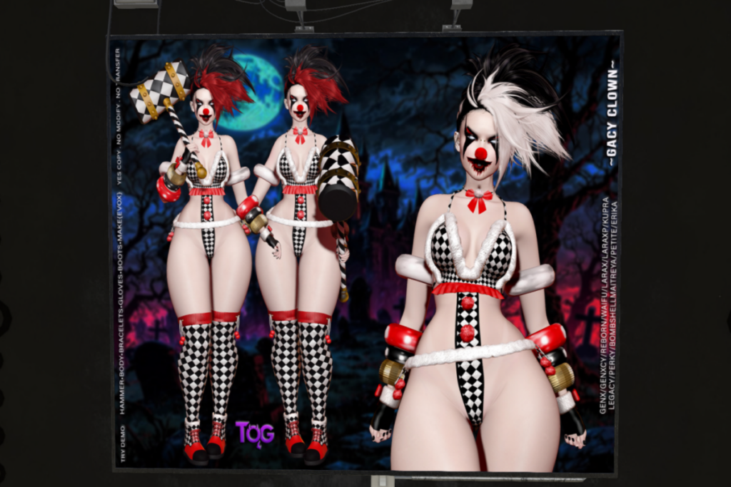Gacy Clown Costume - Erika/GenX/Inithium/Legacy/Maitreya/Reborn/+mods, L$99