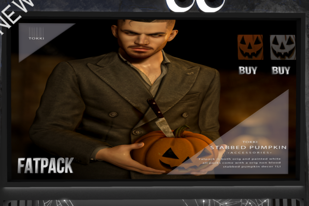 Stabbed Pumpkin, L$50 each/L$75 FP