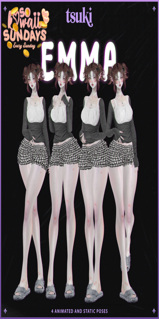 Emma Poses	&lt;a href=&quot;http://maps.secondlife.com/secondlife/Dark%20Desires/240/183/24&quot; target=&quot;_blank&quot;&gt;Teleport&lt;/a&gt;