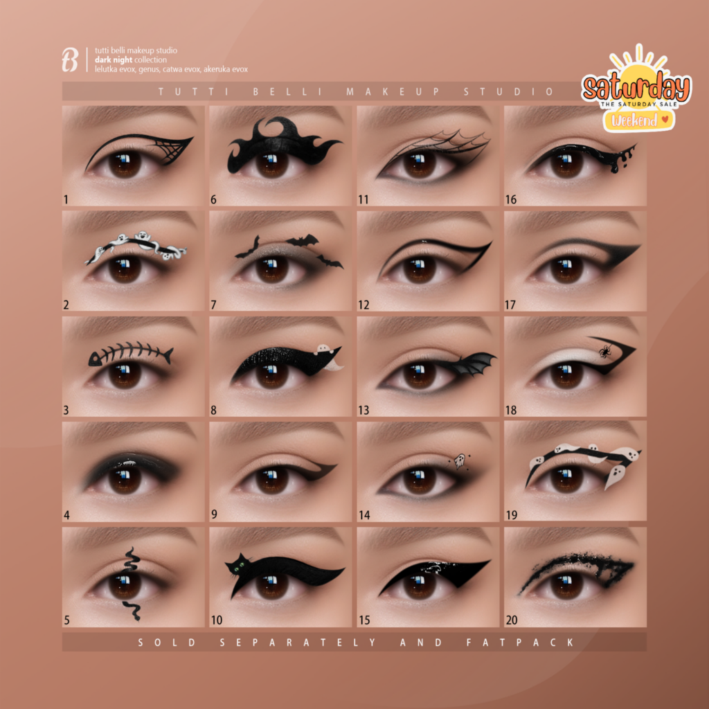 Dark Night Makeup - AkX/CatwaxX/EvoX/Genus	&lt;a href=&quot;http://maps.secondlife.com/secondlife/Malkine/79/162/501&quot; target=&quot;_blank&quot;&gt;Teleport&lt;/a&gt;