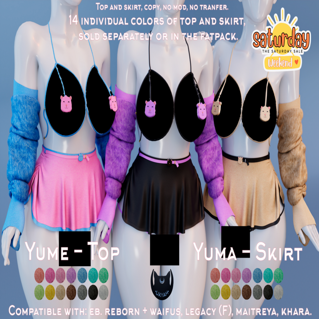 Yume Top - Legacy/Maitreya/Reborn/+mods | Yuma Skirt - Legacy/Maitreya/Reborn/+mods	&lt;a href=&quot;http://maps.secondlife.com/secondlife/Magic%20Sky/194/96/2022&quot; target=&quot;_blank&quot;&gt;Teleport&lt;/a&gt;