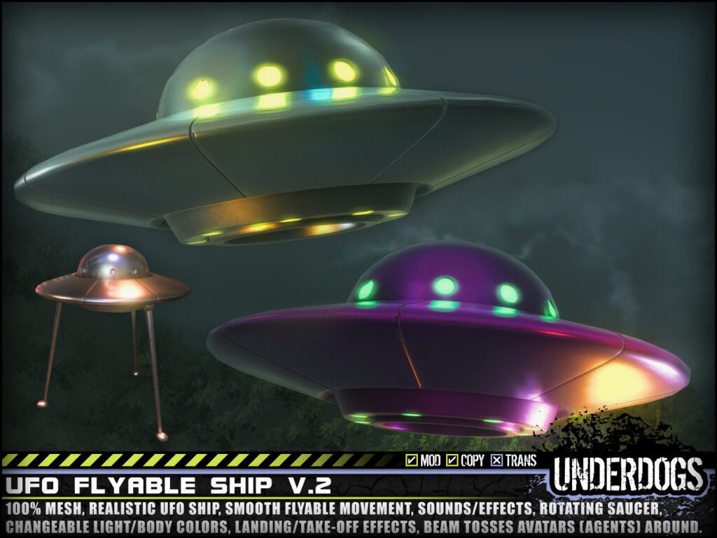 UFO Flyable Ship v2	&lt;a href=&quot;https://tinyurl.com/483ha3ka&quot; target=&quot;_blank&quot;&gt;Marketplace Link&lt;/a&gt;