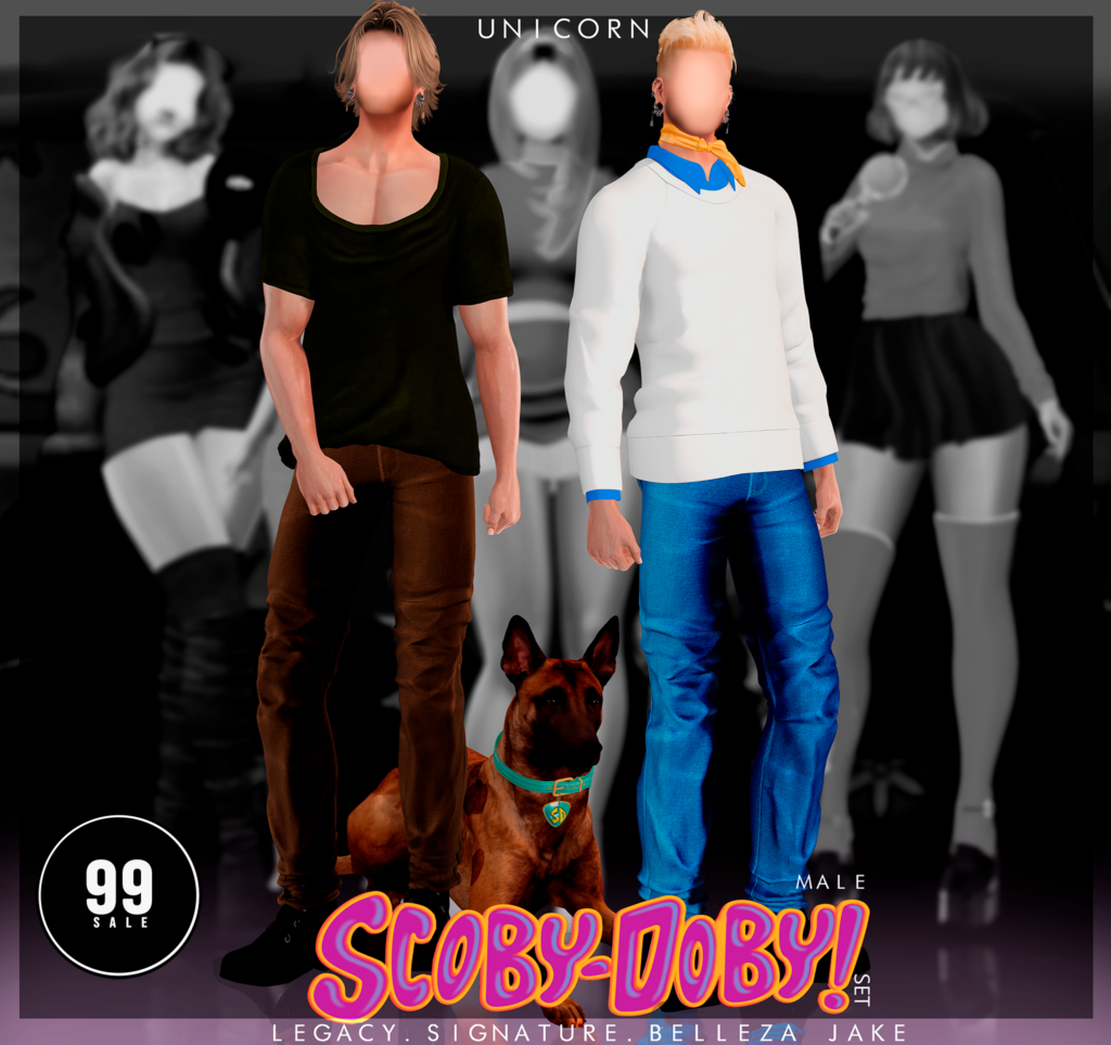 Scoby-Doby Male Set - Jake/Legacy/Signature	&lt;a href=&quot;http://maps.secondlife.com/secondlife/Tamburello/190/118/806&quot; target=&quot;_blank&quot;&gt;Teleport&lt;/a&gt;