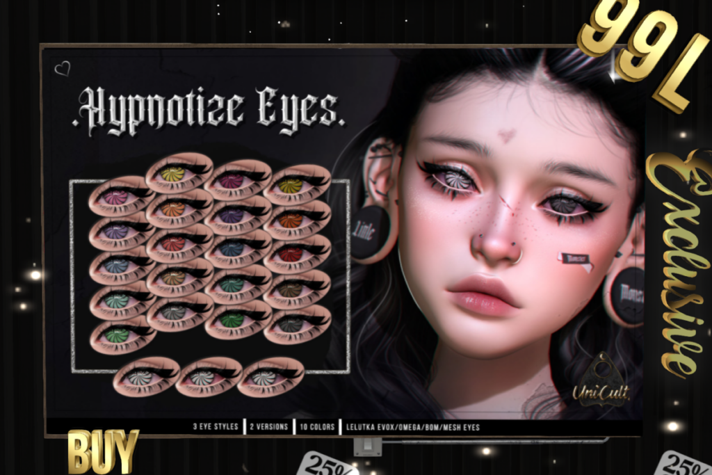 Hypnotize Eyes - BOM/EvoX/Mesh/Omega, L$99