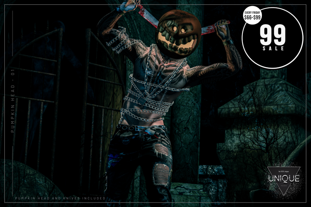 Pumpkin Head 01 Pose with Props	&lt;a href=&quot;http://maps.secondlife.com/secondlife/Soul/80/240/1352&quot; target=&quot;_blank&quot;&gt;Teleport&lt;/a&gt;