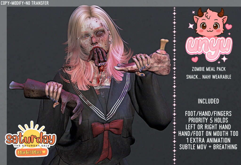 Zombie Meal Pack	&lt;a href=&quot;https://tinyurl.com/4j2vberb&quot; target=&quot;_blank&quot;&gt;Marketplace Link&lt;/a&gt;