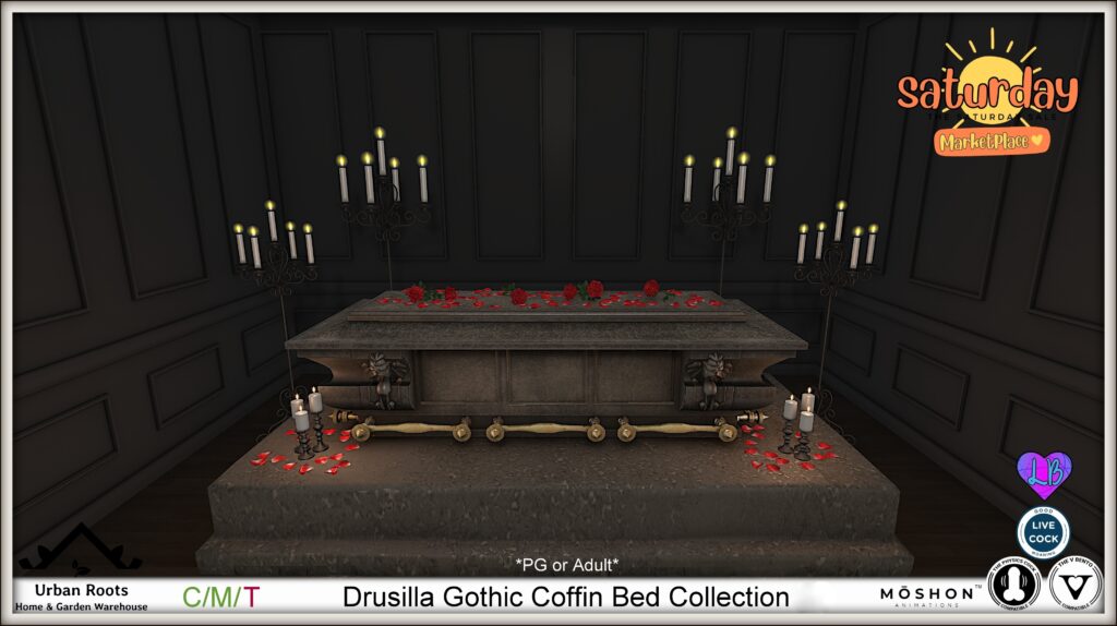 Drusilla Gothic Coffin Bed Collection	&lt;a href=&quot;https://tinyurl.com/36we82wr&quot; target=&quot;_blank&quot;&gt;Marketplace Link&lt;/a&gt;