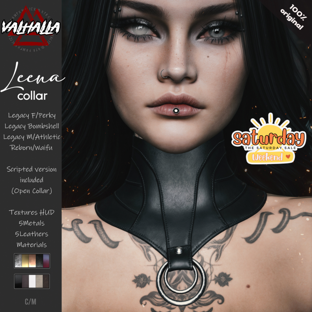 Leena Collar - Legacy M+F/Reborn/+mods	&lt;a href=&quot;http://maps.secondlife.com/secondlife/Badwolf%20Valhalla/120/128/25&quot; target=&quot;_blank&quot;&gt;Teleport&lt;/a&gt;