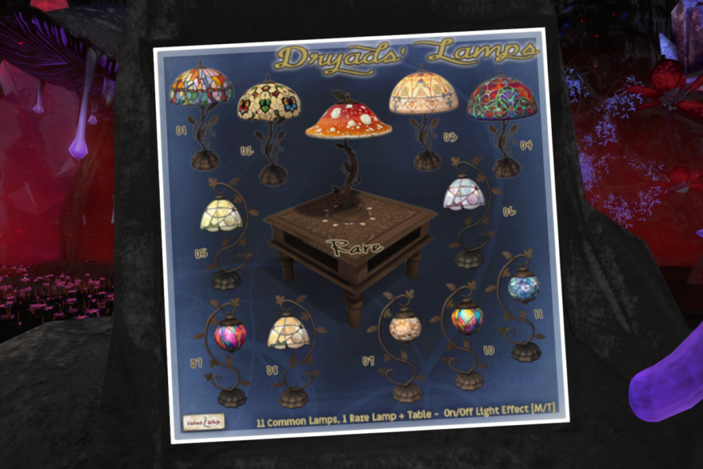 Dryads Lamps, L$47 per play/L$699 FP