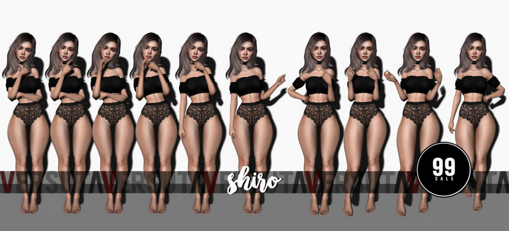 Shiro Poses	&lt;a href=&quot;http://maps.secondlife.com/secondlife/Magical/222/66/777&quot; target=&quot;_blank&quot;&gt;Teleport&lt;/a&gt;