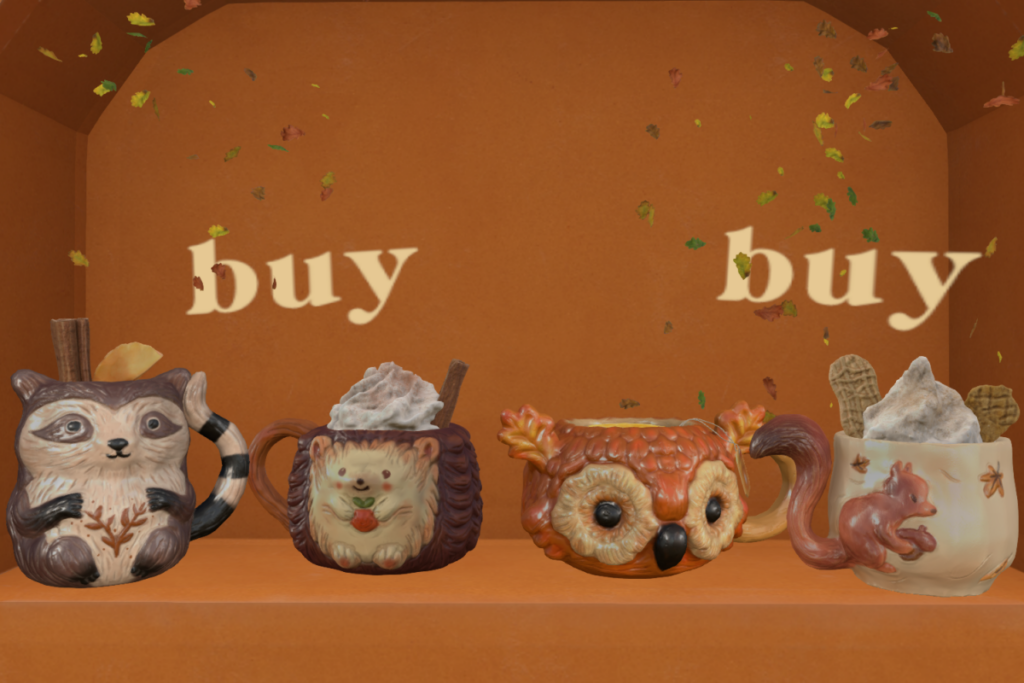 Fall Critters Mugs Holdables, L$140 each