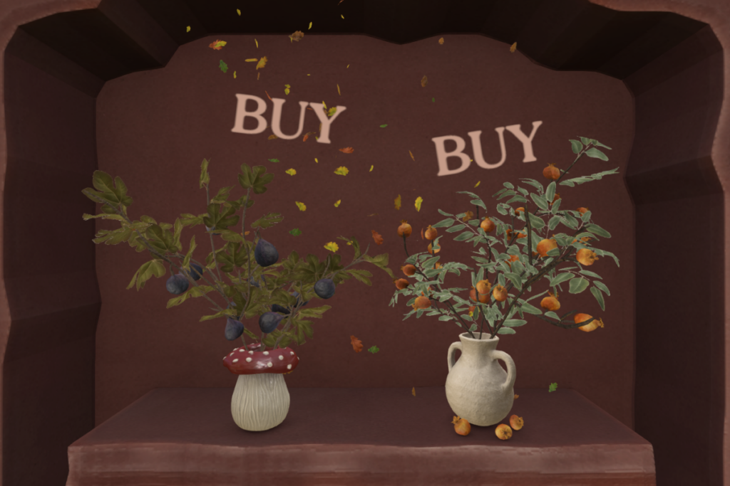 Autumn Fig Branch, L$135 | Dwarf Pomegranate Branch, L$135
