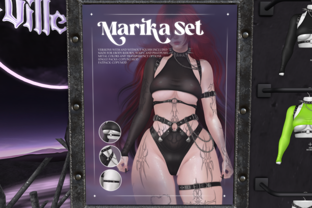 Marika Set - Reborn/+mods, L$250-L$300 each/L$500-L$1300 FP