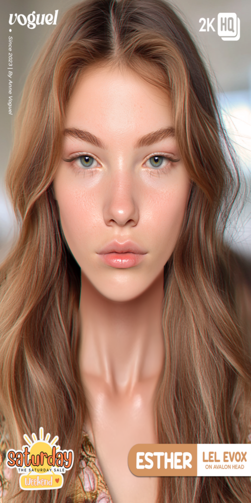 Esther Skin - EvoX	&lt;a href=&quot;http://maps.secondlife.com/secondlife/Tuscan%20Valley/195/237/21&quot; target=&quot;_blank&quot;&gt;Teleport&lt;/a&gt;