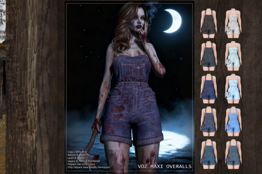 Maxi Overalls - Legacy/MaitreyaX/Reborn/+mods, L$275 each/L$1234 FP