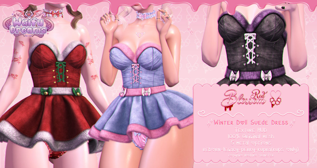 Winter Doll Suede Dress - Inithium/Legacy/Reborn/+mods