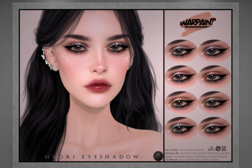 Hyori Eyeshadow - EvoX/Genus/SLUV, L$240 each/L$520 FP