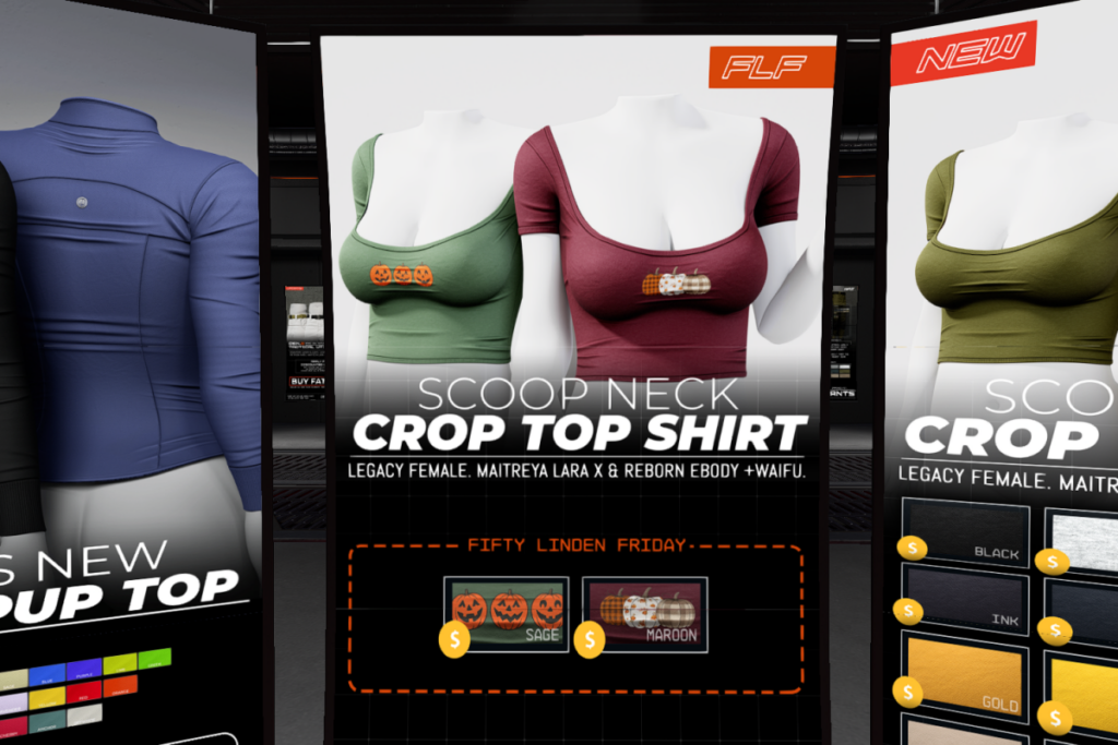 Scoop Neck Crop Top Shirt - Legacy/Maitreya/Reborn/+mods	&lt;a href=&quot;http://maps.secondlife.com/secondlife/Classified/167/192/1002&quot; target=&quot;_blank&quot;&gt;Teleport&lt;/a&gt;