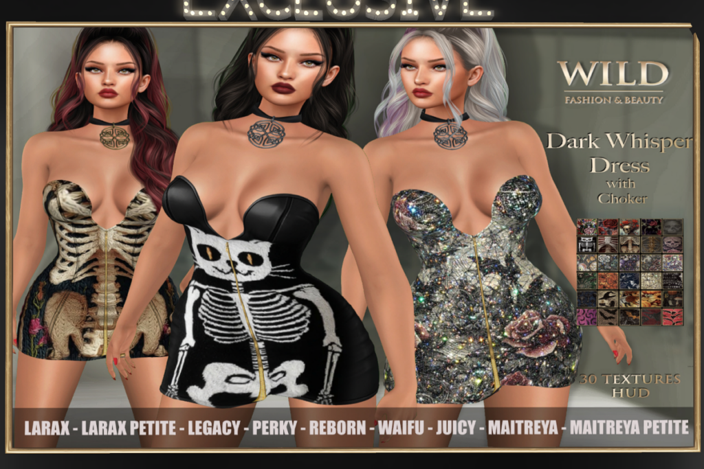 Dark Whisper Dress - Legacy/Maitreya/Reborn/+mods, L$299