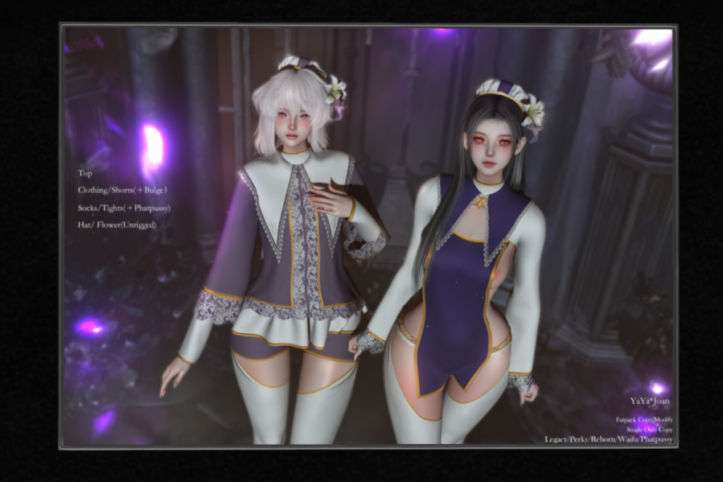 Joan Set - Legacy/Reborn/+mods, L$299-L$399 each/L$599-L$1099 each FP/L$2200 MP
