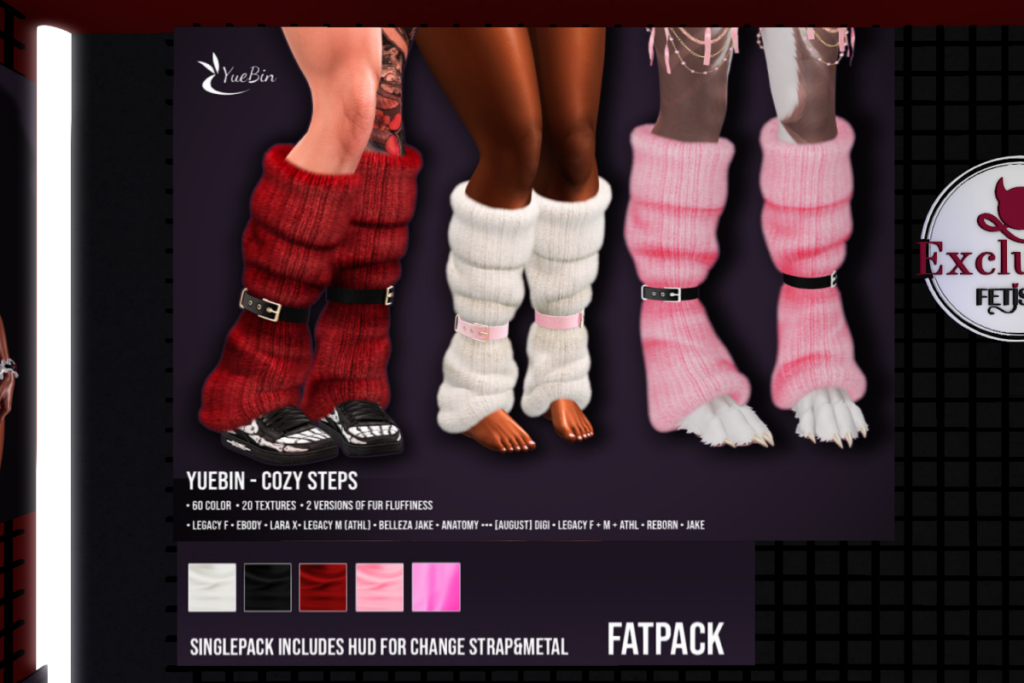 Cozy Steps - Anatomy/Jake/Legacy F+M/MaitreyaX/Reborn/+mods, L$199 each/L$999 FP