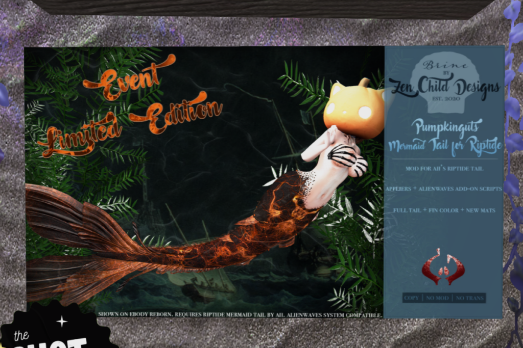 Event Limited Edition Pumpkinguts Mermaid Tail - Riptide, L$388
