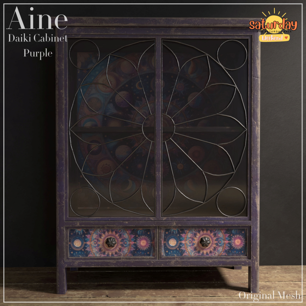 Daiki Cabinet	&lt;a href=&quot;http://maps.secondlife.com/secondlife/Spirit%20Hills/128/228/22&quot; target=&quot;_blank&quot;&gt;Teleport&lt;/a&gt;